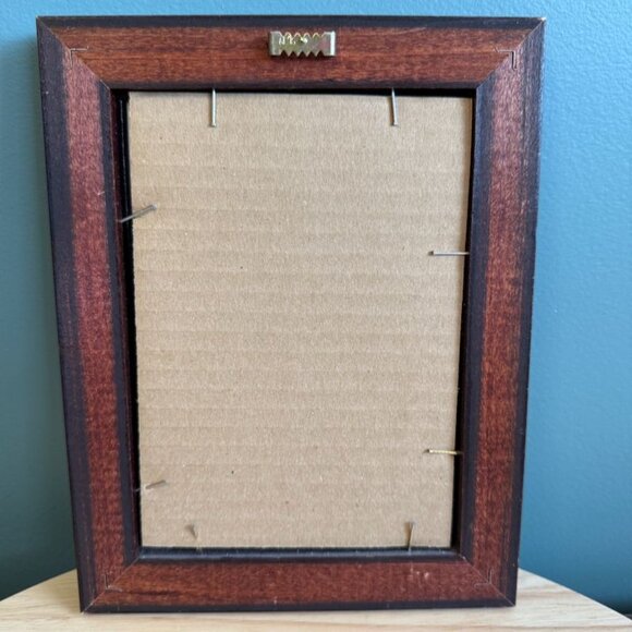 Framed Wall Art With "Dont Count Sheep Talk To The Shepherd" Text In Dark Wood F - Picture 2 of 10